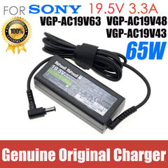 Original For SONY VAIO 19.5V 3.3A 65W VGP-AC19V43/ V44/ V48/ V49/ V63/ V64 laptop supply power AC adapter charger