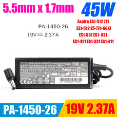 Original For ACER 19V 2.37A 45W 5.5*1.7mm laptop AC adapter charger ES1-512 711 PA-1450-26 ES1-512 ES1-531 ES1-411 ES1-331 721
