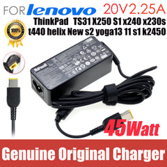 Original AC adapter FOR Lenovo Thinkpad X240 X230s X250 X240S X260 T450 T460 S1 S2 S3 S5 X1 YOGA 11E 20V 2.25A 45W Charger