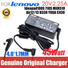 Original AC adapter FOR Lenovo Ideapad 100S 710S 310 MIIX510 Air12/13 D330 330S-13/14 120S 320 PA-1450-55LN 20V 2.25A Charger
