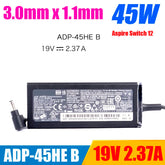 Original For ACER 19V 2.37A 45W 3.0*1.1mm laptop AC adapter charger Swift 3 SF314-52G SF314-54 SP315 Switch 3 SW312 ADP-45HE B