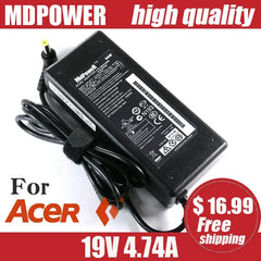 MFor ACER TravelMate 5710G 5720G 6231 7551G 7552G 7560G 7620Z 7715Z 7720G 7730G laptop power supply AC adapter charger19V 4.74A