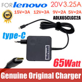 20V 3.25A 65W USB Type C Power Adapter Charger for Lenovo Thinkpad X1 carbon Yoga X270 X280 T580 P51s P52s E480 E470 s2 EU Plug