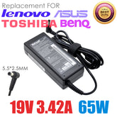 19V 3.42A 65W 5.5*2.5mm Universal Laptop AC Adapter For ASUS Lenovo toshiba BENQ delta SADP-65KB ADP-65HB power supply charger