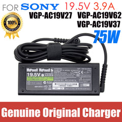Original For SONY VAIO 19.5V 3.9A 75W VGP-AC19V27/ V62 / V37/ V33 / V20 / V19 laptop supply power AC adapter charger
