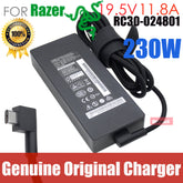 Genuine RC30-024801 AC power Adapter For Razer Blade 15 RZ09-03006E92 RZ09-02386W92 19.5v 11.8A 230W gaming Laptop Adapter