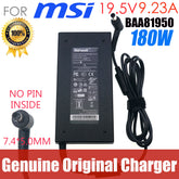 Genuine DARFON 19.5V 9.23A 180W BAA81950 ADP-180MB K AC Adapter For MSI GL63 GE75 GE63 GL73 GP63 GF65 8RE MS179E Power Supply
