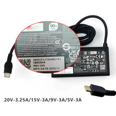 Genuine 65W 20V 3.25A AC Adapter 02DL151 ADLX65YSDC3A Charger For Lenovo THINKBOOK 14 15 13S X14 E15 T14S L13 R480 X1 L14 S22017