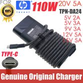 Genuine 20V 5A 110W Type-C AC Adapter Charger For HP Spectre x360 16-aa0074ng Laptop Power Supply TPN-DA24 M52946-003 M52950-001