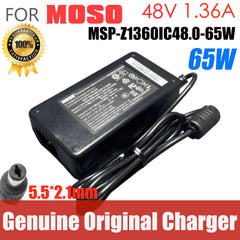 Original MOSO 48V 1.36A 65W AC Adapter Charger For Hikvision Video Recorder POE Power Supply MSP-Z1360IC48.0-65W HU10421-14010A