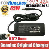 Genuine Huntkey HKA06519034-6C 19V 3.42A 65W HKA06519034-6J AC Adapter For Intel NUC GIMI LIGHTANK Laptop Power Supply Charger