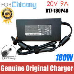 100% Original Chicony 20V 9A 180W AC Adapter Charger for Sager NP7800P NP7880P-S Laptop Power Supply A17-180P4B A180A068P