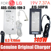 140W 19V 7.37A LCAP31 A16-140P1A ADS-150KL-19-3 Original AC DC Adapter For LG MONITOR 32BL95U LG 34GK950G 34GK950F 34GK950F-B