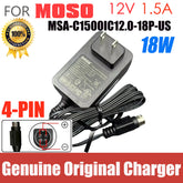 Original MOSO MSA-C1500IC12.0-18P-US JP DE EU AU MX 12V 1.5A 18W 4-PIN AC Adapter Charger For Hikvision Power Supply US Plug