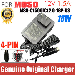 Original MOSO MSA-C1500IC12.0-18P-US JP DE EU AU MX 12V 1.5A 18W 4-PIN AC Adapter Charger For Hikvision Power Supply US Plug