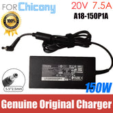 Original Chicony A18-150P1A 20V 7.5A 150W A150A048P AC Power Adapter Charger Laptop Power Supply Genuine With 5.5*2.5mm Tip
