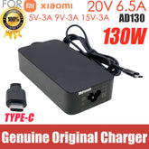 100% Original 20V 6.5A 130W TYPE-C USB-C AD130 Laptop AC Adapter Charger For MI XIAOMI Pro X 15 Power Supply Genuine Adaptor