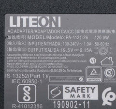 Genuine LITEON PA-1121-26 19.5V 6.15A 120W AC Adapter Charger Power Supply 4 Pin Plug