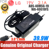 19V 2.1A 40W EAY63128601 For LG AC Power Adapter Charger ADS-40MSG-19 LCAP48-BK 19040GPKLG 11T540 11T740 13Z940 13ZD940 3.0*1.1m