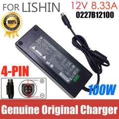 Genuine LI SHIN 12V 8.33A 100W 4PIN EA11001E-120 AC Power Adapter For NAS QNAP TS-419P II NAS SYNOLOGY DS410 Charger 0227B12100
