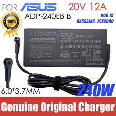 ADP-240EB B 20V 12A 240W AC Adapter Laptop Charger For ASUS ROG 15 GX550LXS RTX2080 Power Supply 6.0 x 3.5mm