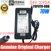 Genuine FSP070-RDB 808099-001 24V 2.92A AC DC Adapter Charger for Zebra Printer Scanner Power Supply FSP FSP070-RDBM 9NA0700700