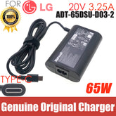 Genuine 65W USB Type C 20V 3.25A AC Adapter Power Charger For LG gram 17Z90Q 16Z95PD 17Z90P-K.ADC9U1 EAY65895901 EAD62565305