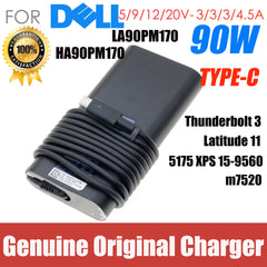 New Original 90w 20V 4.5A type-C PD USB AC adapter For Dell Thunderbolt3 Latitude 11 5175 XPS15-9560 m7520 Charger Power Supply