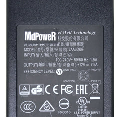 2ABP084F Original 4-Pin 12V 7A NU-90-9120700-12 AC Adapter Charger For Netgear RN10400-100EUS Diskless ReadyNAS 104 RN104 RND-4D