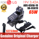 Original 65W 19V 3.42A ADS-65FAI-19 LCAP40 Adapter Charger DA-65G19 A-1650-6 LCAP39 For LG LCD Monitor Power Supply EU wall plug