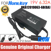 Genuine HKA12019063-6B Huntkey 19V 6.32A 120W AC Adapter Charger For Intel NUC LIGHTANK Laptop Monitor Projector Power Supply