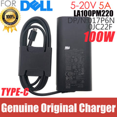 Original LA100PM220 HA100PM220 20V 5A 100W Type C USB-C Laptop Adapter Charger for Dell Precision 3580 3581 5480 3480 DA100PM220