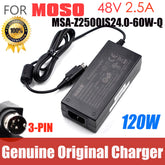 Genuine MOSO MSA-Z2500IS24.0-60W-Q Power Supply AC Adapter 24V 2.5A 60W 3-PIN Plug Printer Power Charger