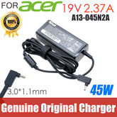 Original 45W Delta AC Adapter Charger For ACER 19V 2.37A 45W 3.0x1.0mm ADP-45FE F Laptop Power Supply PA-1450-26 A13-045N2A