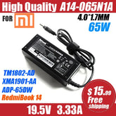19.5V 3.33A A14-065N1A FOR xiaomi Ruby RedmiBook14 TM1802-AD TM1802-BL XMA1901-AA AG laptop AC adapter Charger power supply