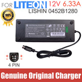 12V 6.67A Genuine LI SHIN AC Adapter 0452B1280 Charger For ViewSonic VX2000 LCD Monitor Power Supply 0219B1280 SE0111C1280