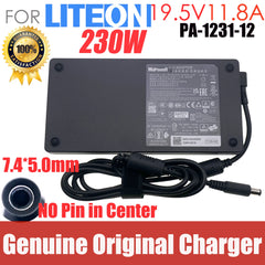 Genuine Liteon 19.5V 11.8A 230W AC DC Power Adapter PA-1231-12 NUS 7.4*5.0mm NO PIN inside