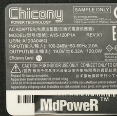 Genuine Chicony A15-120P1A 19V 6.32A 120W A120A047P A120A024L AC Adapter For ADP-120RH D MECHREVO MSI INTEL NUC Laptop Charger