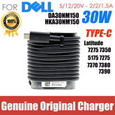 Original For Dell HA30NM150 DA30NM150 LA30NM150 8XTW5 USB-C Type C Genuine Laptop AC Adapter Power Charger 20V/12V/5V-1.5A/2A