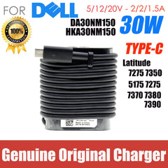 Original For Dell HA30NM150 DA30NM150 LA30NM150 8XTW5 USB-C Type C Genuine Laptop AC Adapter Power Charger 20V/12V/5V-1.5A/2A