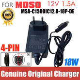 EU Plug MOSO MSA-C1500IC12.0-18P-DE 12V 1.5A 18W 4-PIN MSA-C1500IC12.0-18P-US AC Adapter For Hikvision DVR Power Supply Charger