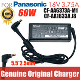 For Panasonic 16V 3.75A Toughbook CF-H2 FZ-B2 FZ-E1 FZ-M1 FZ-X1 CF-08 CF-P1 Original AC Adapter CF-AA1633A J8 CF-AA6373A-M1