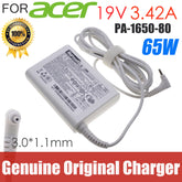 Genuine 65W PA-1650-80 AC Adapter For ACER Aspire S3 S5 S7 S7-191 S7-391 ULTRABOOK ICONIA W700 Series Laptop Charger 19V 3.42A