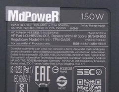 Genuine TPN-DA09 917649-850 776620-001 19.5V 7.7A AC Adapter for HP TPN-LA09 Q173 Q174 ZBOOK 15 G3 G4 OMEN 15 PAVILION charger