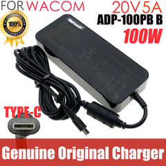Genuine ADP-100PB B AC Adapter 20V 5A 100W for WACOM DTH W1620 W1320 Mobile Studio Pro DTH-W1620H-UK USB-C Type-C Charger