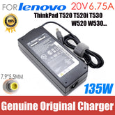 Original 20V 6.75A 135W Laptop AC Adapter Charger FOR Lenovo ThinkPad T520 T520i T530 W520 W530 45N0058 45N0055 45N0059