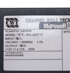 Genuine CWT KPL-050F 12V 4.17A AC Adapter Charger for LaCie d2 Thunderbolt 2 Desktop Hard Drive Powr Supply