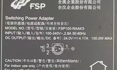 Genuine FSP FSP100-RAAK3 Switching Power Adapter Charger 24V 4.17A 100W 3-PIN Plug Power Supply