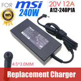 Replacement Chicony A20-240P2A 20V 12A AC Adapter A12-240P1A 240W Charger For MSI Gaming Laptop Power Supply 4.5*3.0mm Adaptor