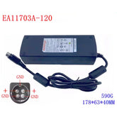 Genuine EDAC POWER EA11703A-120 12V 10.83A AC Adapter Charger Power Supply 4-pin Din Plug
